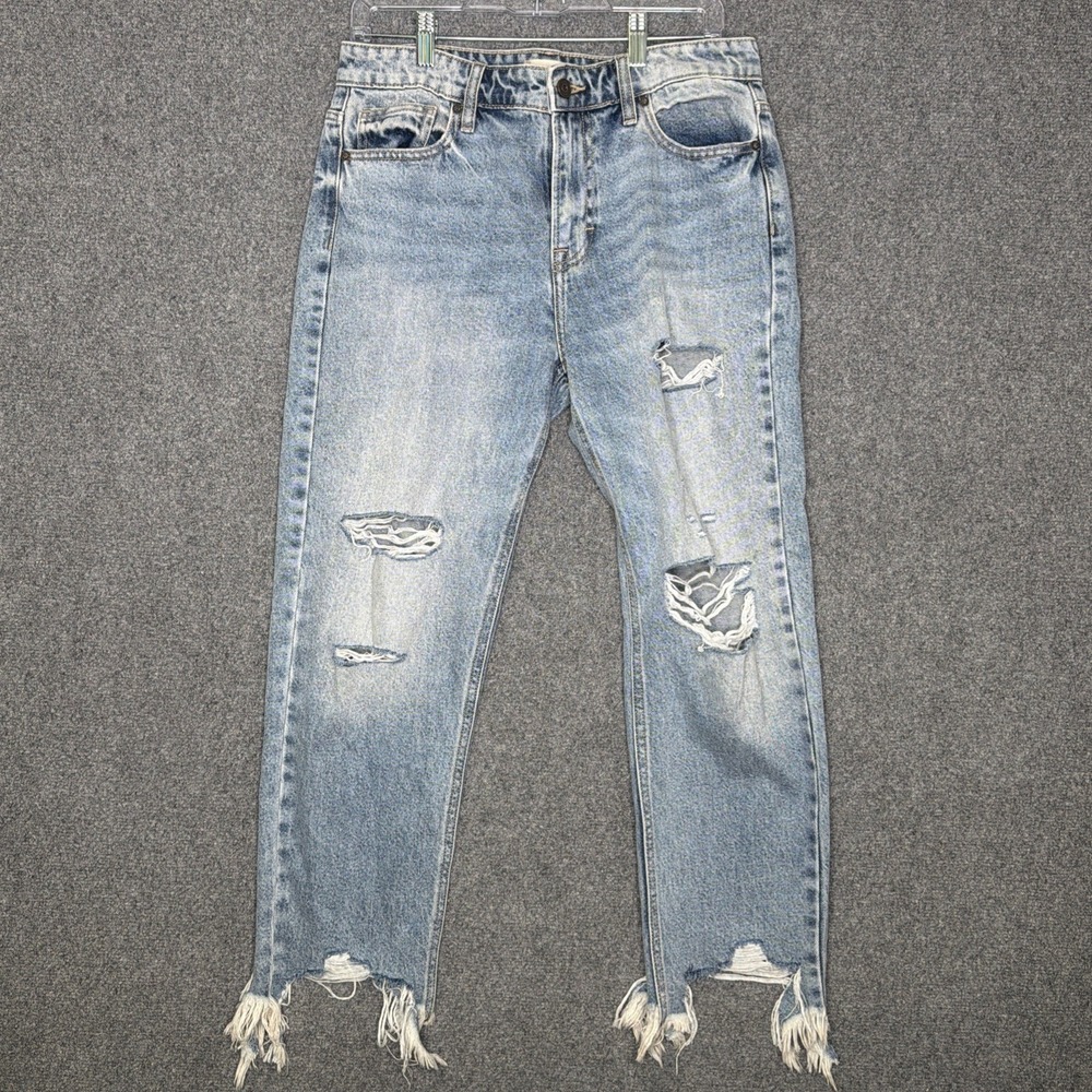 Altar'd State x Hidden Jeans Womens 28 Distressed Straight Boyfriend Cotton